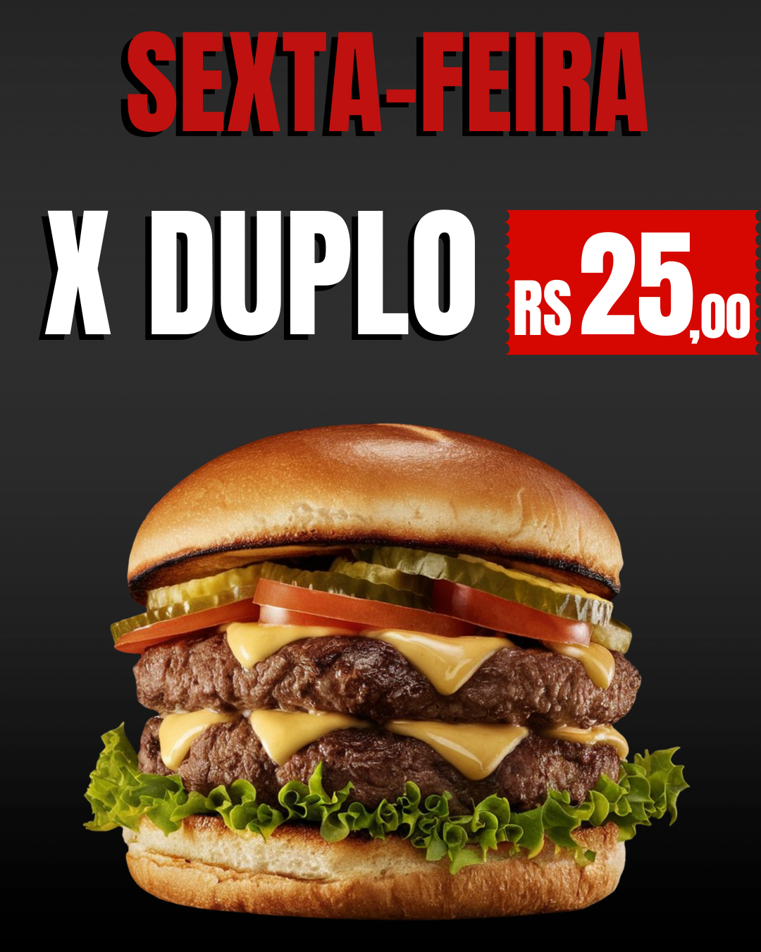 Arte promocional de hamburgueria com identidade visual em destaque